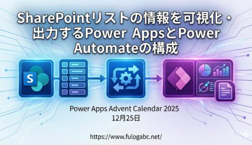 SharePointリストの情報を可視化・出力するPower AppsとPower Automateの構成